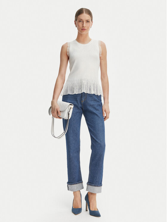 Rinascimento Rinascimento Majica CFM0012241003 Bijela Slim Fit