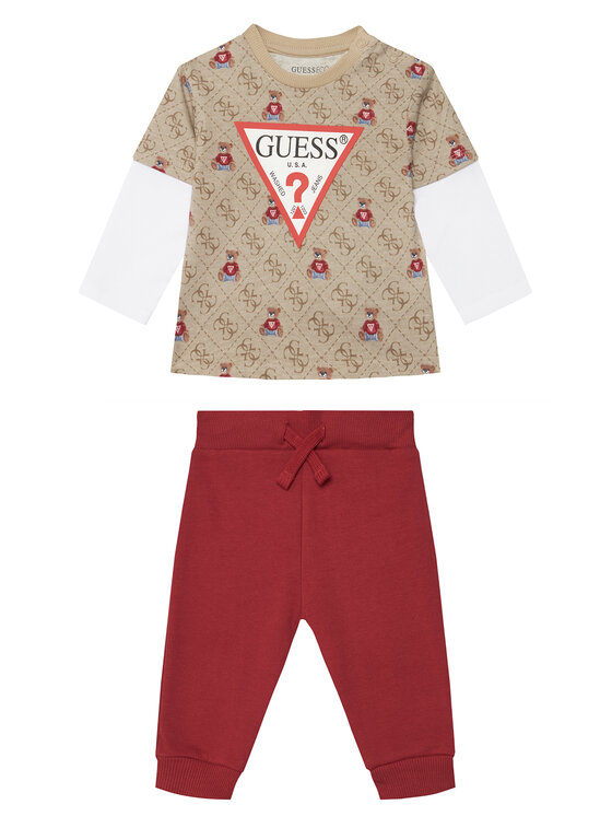 Guess Guess Комплект блуза и панталон I5BG17 I3Z14 Червен Regular Fit