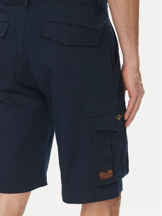 Aeronautica Militare Aeronautica Militare Pantaloncini di tessuto 251BE256CT3511 Blu scuro Regular Fit