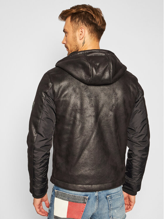 EA7 Emporio Armani EA7 Emporio Armani Tehisnahast jope 6HPBA5 PN54Z 1200 Must Regular Fit