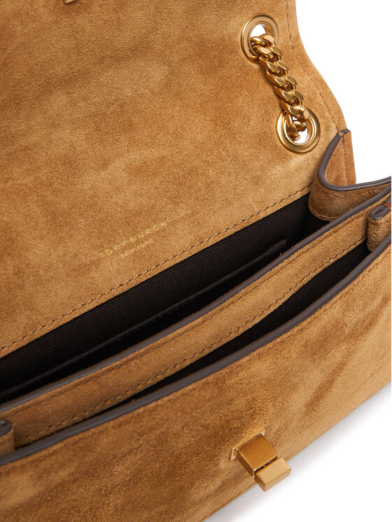 Tory Burch Tory Burch Kabelka Kira Turnlock Suede Mini Bag 178150 Hnědá