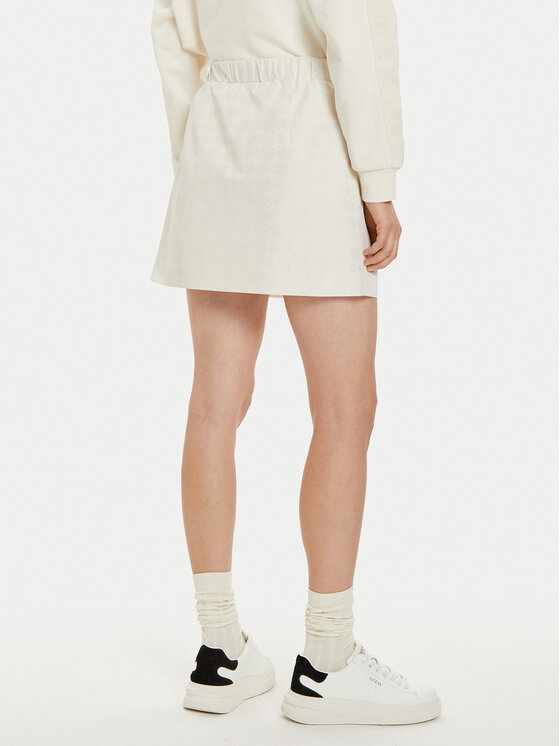 Guess Guess Φούστα mini V4BD00 WGLW2 Εκρού Regular Fit