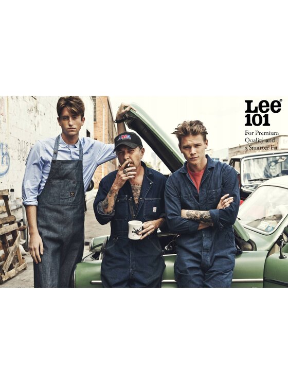 Lee Lee Koszula 100 Wool Overshirt Niebieski Overshirt Fit