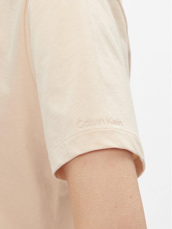 Calvin Klein Calvin Klein T-Shirt Smooth Cotton Crew Neck Tee Ss K20K205410 Béžová Regular Fit