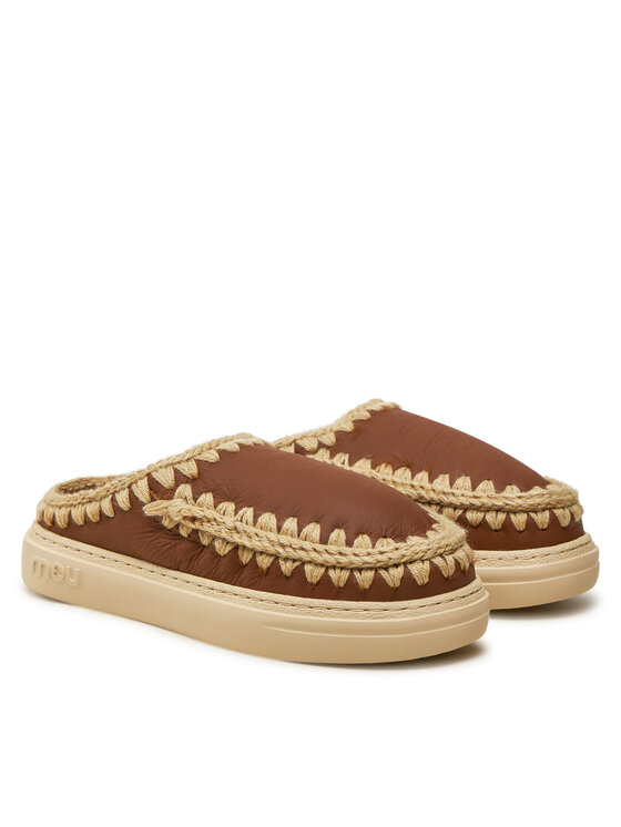 Mou Mou Kapcie Eskimo Bold Clog FW411010B Brązowy