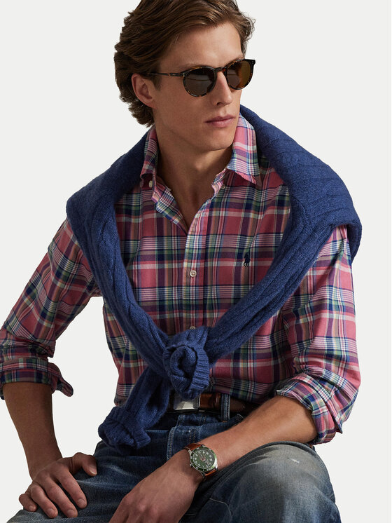 Polo Ralph Lauren Polo Ralph Lauren Košile 710922273006 Růžová Custom Fit