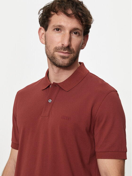 BOSS BOSS Polo Pallas 50468301 Czerwony Regular Fit