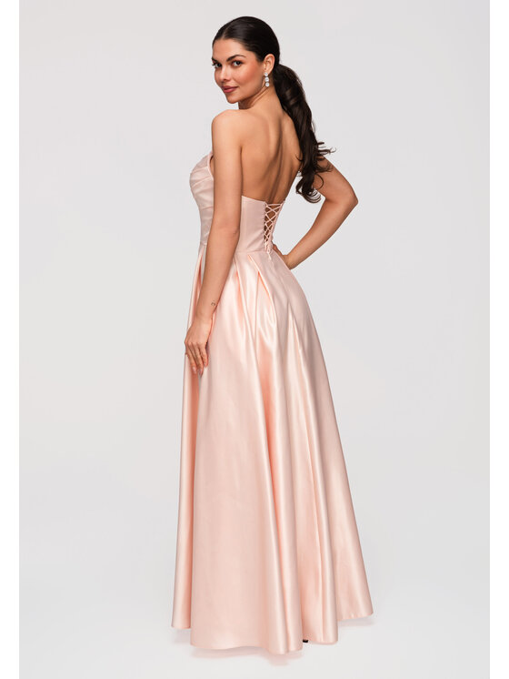 Ombre Ombre Sukienka wieczorowa LA-OM-DLR352 Różowy A-Line Fit