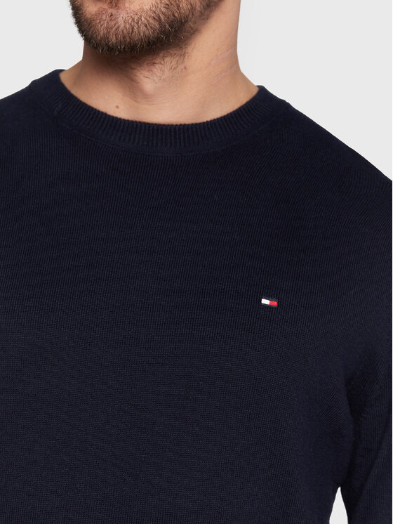 Tommy Hilfiger Tommy Hilfiger Pulover MW0MW28046 Bleumarin Regular Fit
