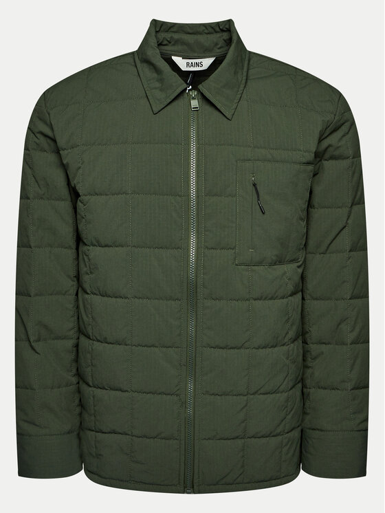 Rains Rains Cămașă Giron Liner Overshirt T1 19420 Verde Regular Fit
