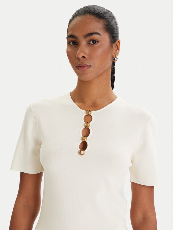 KARL LAGERFELD KARL LAGERFELD Bluza B1W18014 Écru Slim Fit