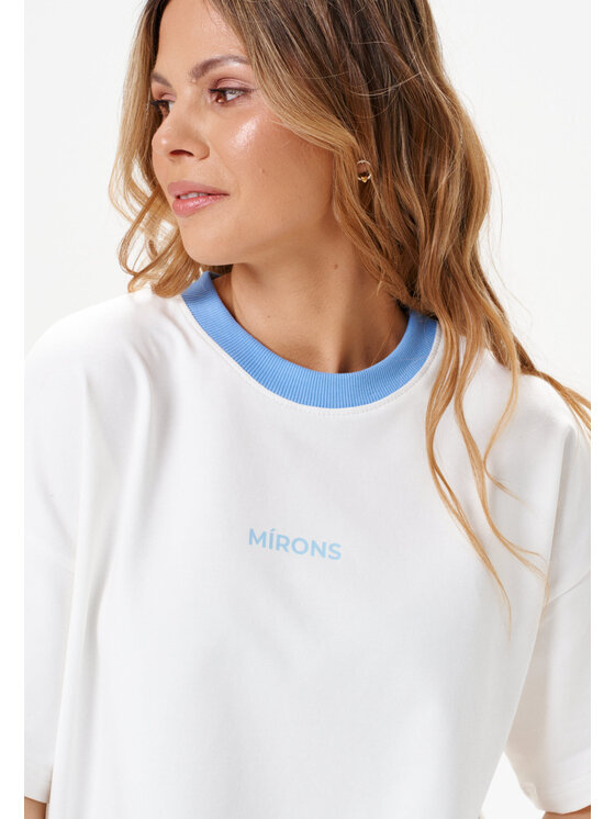 Mirons Mirons T-Shirt Print Biały Regular Fit