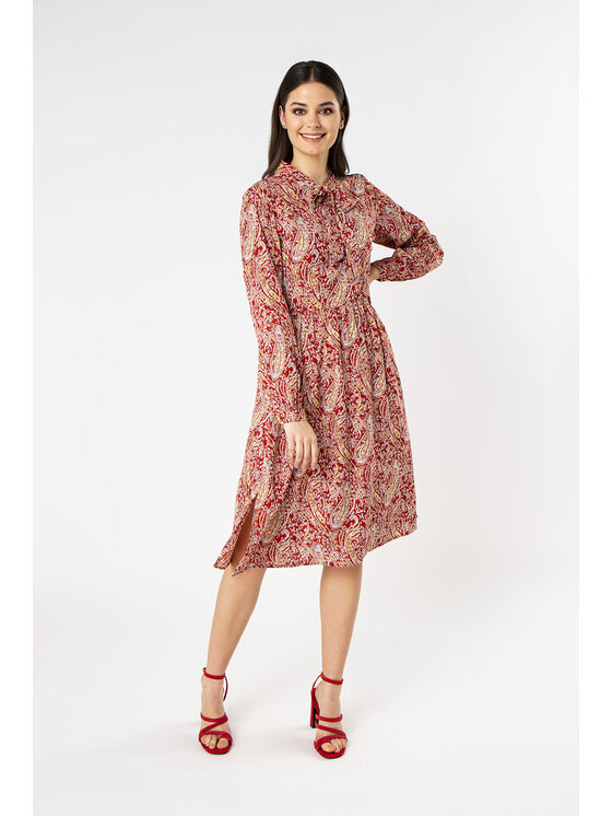 QUIOSQUE QUIOSQUE Každodenné šaty PALERMO DRESS Červená Regular Fit