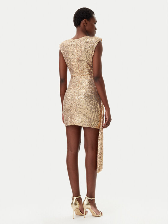 Gaudi Gaudi Cocktail obleka 511FD14008 Zlata Regular Fit