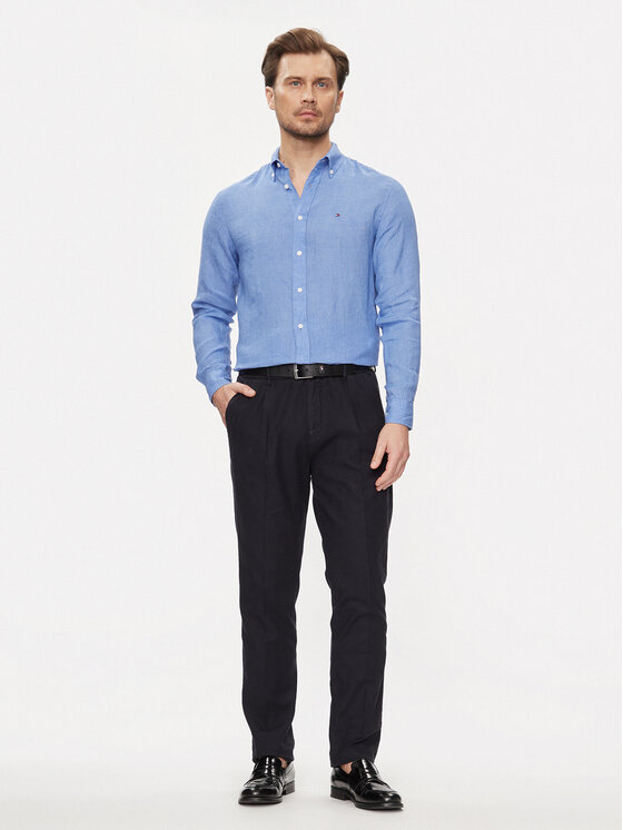 Tommy Hilfiger Tommy Hilfiger Πουκάμισο MW0MW34602 Μπλε Regular Fit