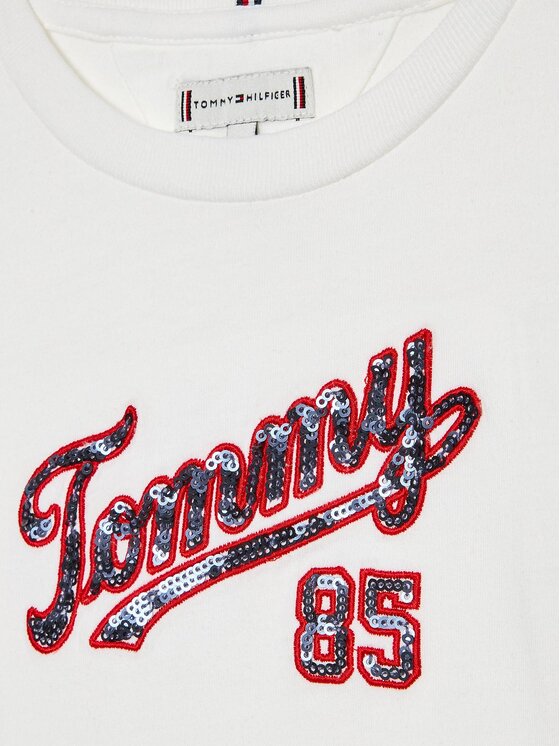 T-shirt Sequins KG0KG07087 M Bianco Regular Fit