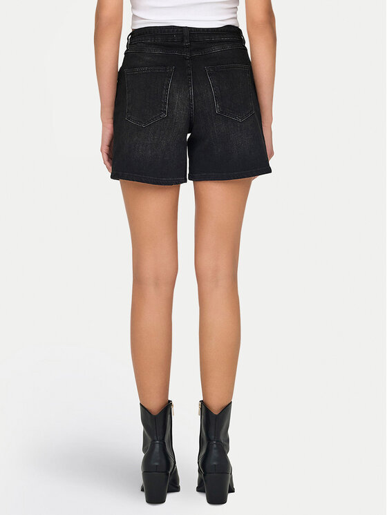 ONLY ONLY Jeans kratke hlače Gianna 15340706 Črna Regular Fit