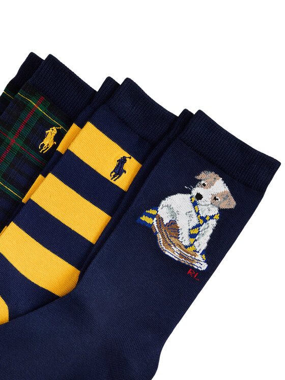 Polo Ralph Lauren Polo Ralph Lauren Комплект 3 чифта дълги чорапи детски 444P03154001 Цветен
