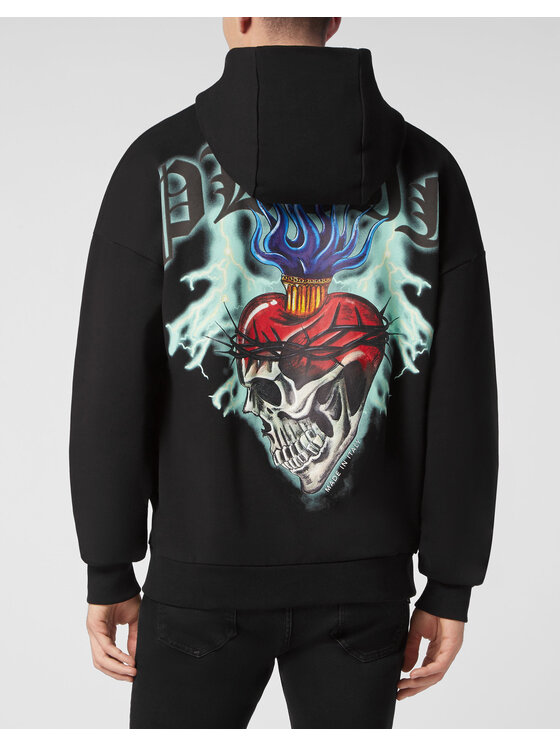 PHILIPP PLEIN PHILIPP PLEIN Mikina 1659 Čierna Regular Fit