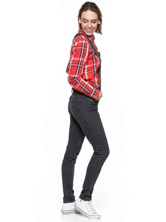 Lee Lee Salopette BIB Nero Skinny Fit