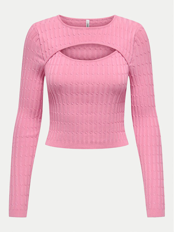 ONLY ONLY Светр Meddi 15339582 Рожевий Cropped Fit