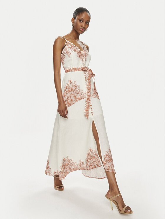 TWINSET TWINSET Sommerkleid 241TT2400 Écru Regular Fit