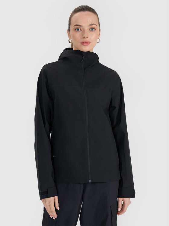 4F 4F Μπουφάν μεταβατικό 4FWSS25TTJAF702-20S Μαύρο Regular Fit