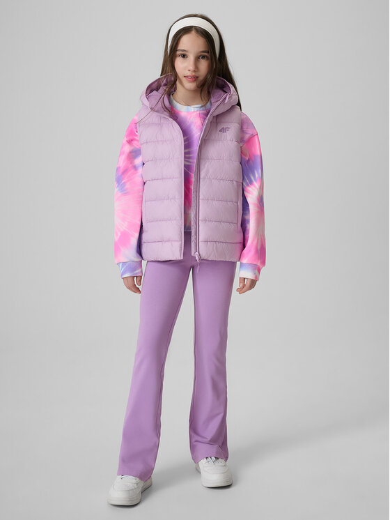 4F 4F Kamizelka OUTERWEAR Fioletowy jasny Regular Fit