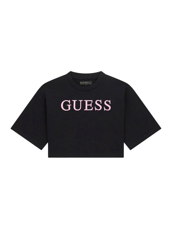 Guess Guess Tričko J6RI11 KCNQ4 Čierna Oversize