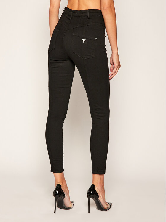Guess Guess Τζιν Skinny Fit Corset W0YA13 D3OA4 Μαύρο Skinny Fit
