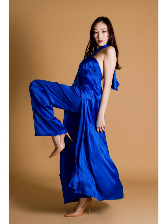 Hanny Deep Hanny Deep Jumpsuit DUE BENZ SATIN Blu Regular Fit