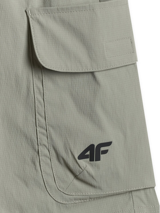 4F 4F Szorty sportowe TREKKING Khaki Regular Fit
