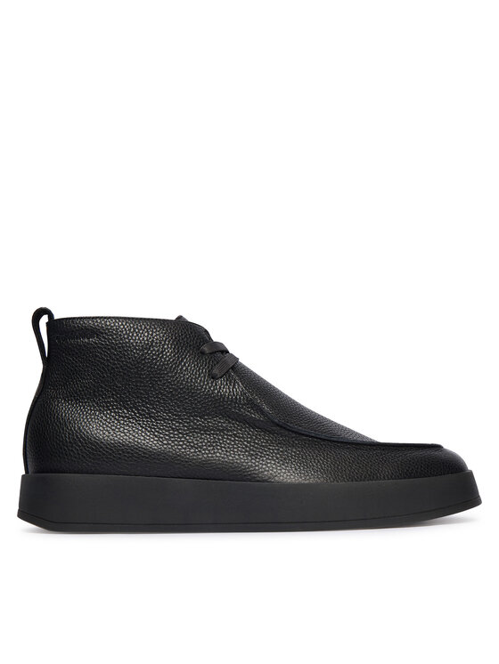Calvin Klein Calvin Klein Kotníková obuv Hybrid Cup Apron Boot Lth HM0HM01987 Černá