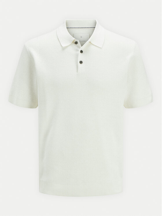 Jack&Jones Jack&Jones Тениска с яка и копчета Cooper 12271483 Бял Regular Fit