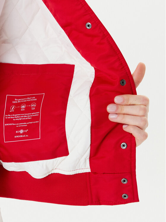 Guess Jeans Guess Jeans Bomber W5YL15 WHAA2 Rosso Regular Fit
