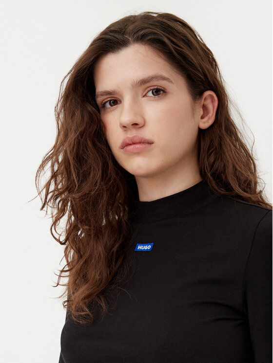 HUGO HUGO Vsakodnevna obleka Nilla 50531138 Črna Slim Fit