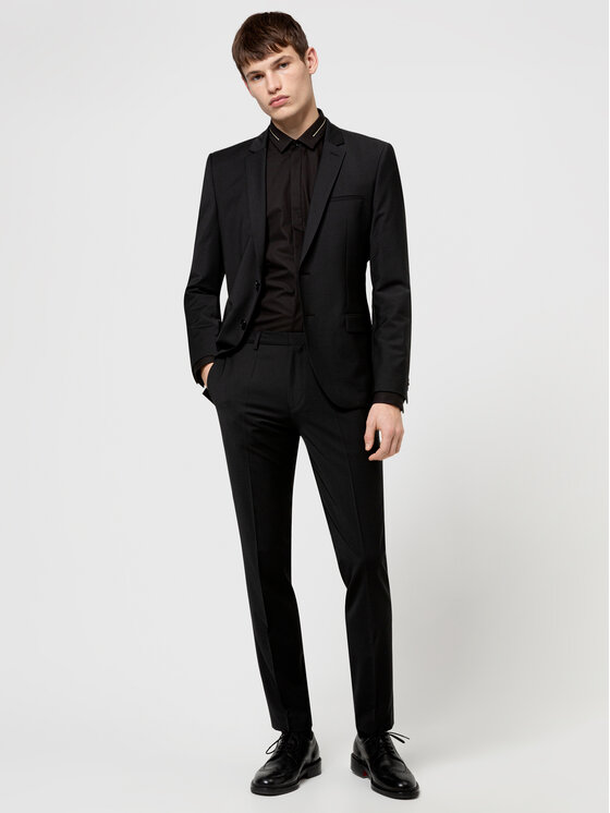 HUGO Hugo Obleka Arti/Hesten204X 50440762 Črna Extra Slim Fit