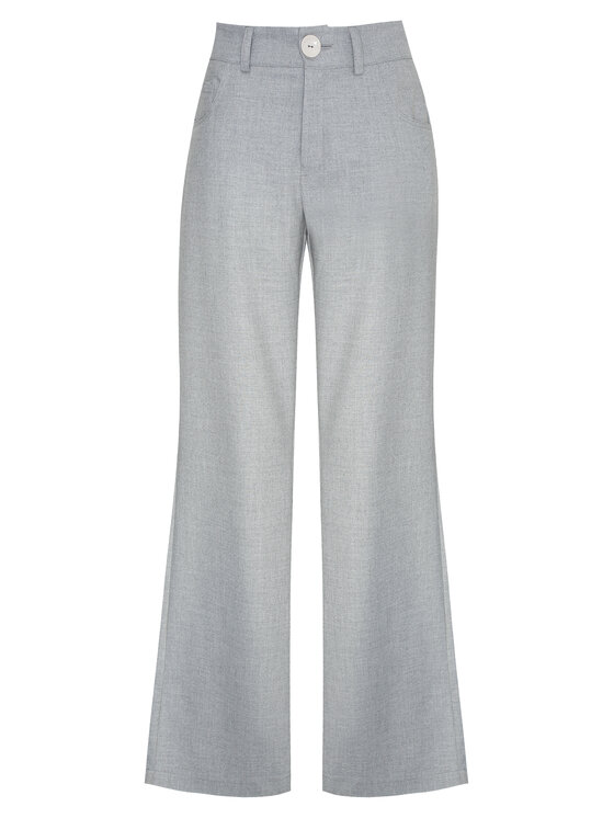 Magda Matyja Magda Matyja Spodnie materiałowe Chloe Flare Szary Slim Fit