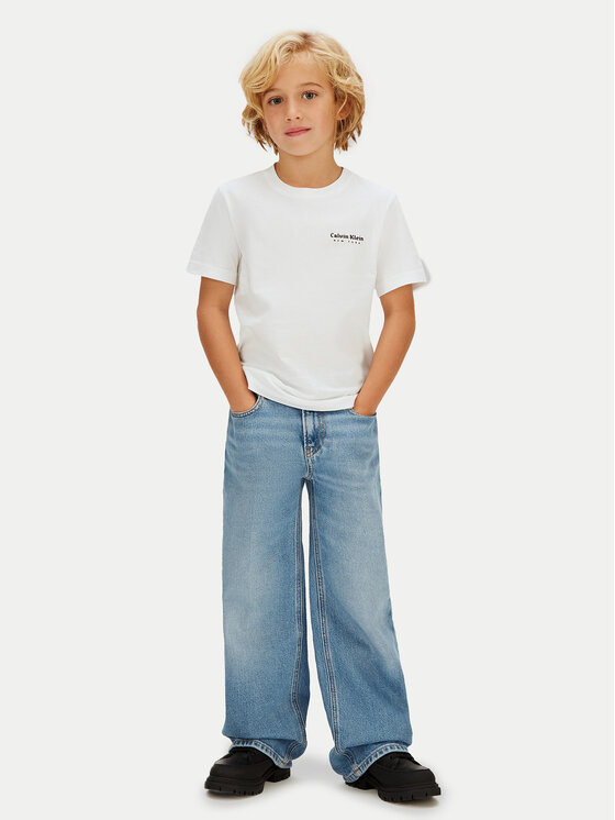 Calvin Klein Jeans Calvin Klein Jeans T-Shirt Minimal Logo IB0IB02608 Bílá Regular Fit