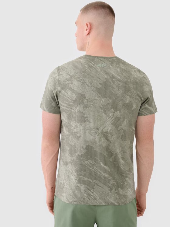 4F 4F T-Shirt 4FWSS25TTSHM1960-44A Khaki Regular Fit