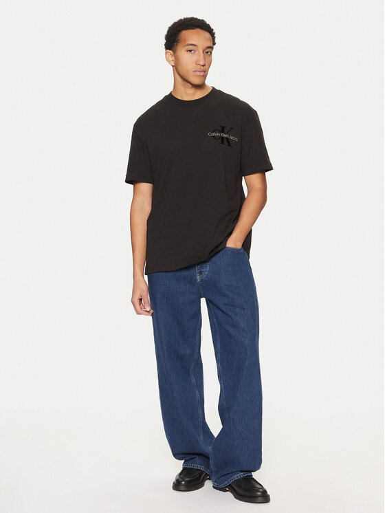Calvin Klein Jeans Calvin Klein Jeans T-Shirt Bristle Monologo J30J327107 Μαύρο Regular Fit