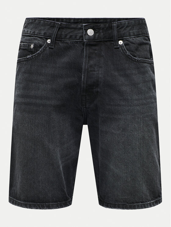 Only & Sons Only & Sons Дънкови шорти Edge 22032047 Черен Straight Fit