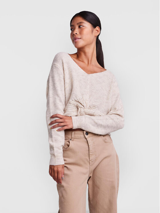 Pieces Pieces Пуловер Noa 17127818 Бежов Regular Fit