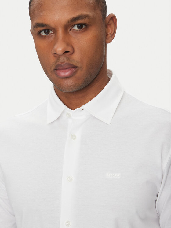 BOSS BOSS Риза Mysoft 50519748 Бял Slim Fit