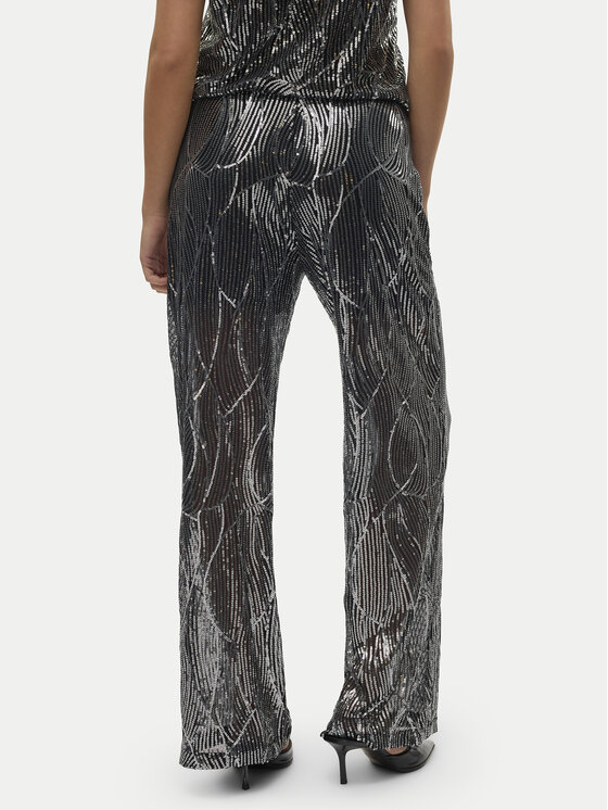 Vero Moda Vero Moda Szövet nadrág Ellen 10319016 Fekete Straight Fit