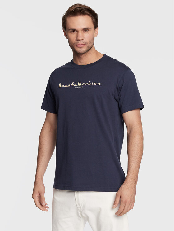 Deus Ex Machina Deus Ex Machina T-Shirt Delorean DMF221380C Σκούρο μπλε Regular Fit