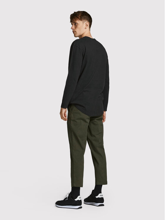 Jack&Jones Jack&Jones Majica dugih rukava Noa 12190128 Crna Loose Fit