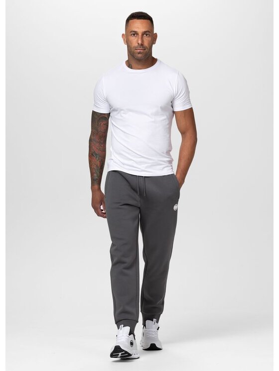 PITBULL PITBULL Spodnie dresowe CHARGER SMALL LOGO Szary Regular Fit