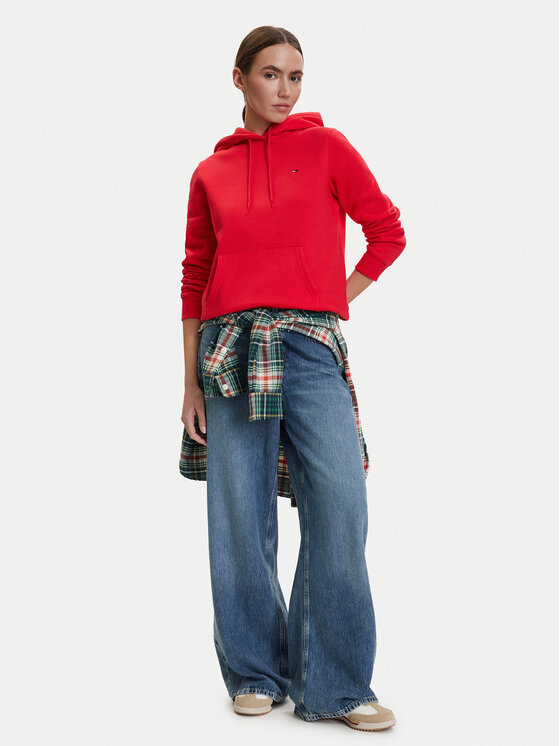 Tommy Jeans Tommy Jeans Mikina DW0DW19958 Červená Regular Fit