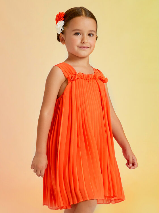 Abel & Lula Abel & Lula Elegantna obleka 5055 Oranžna Relaxed Fit